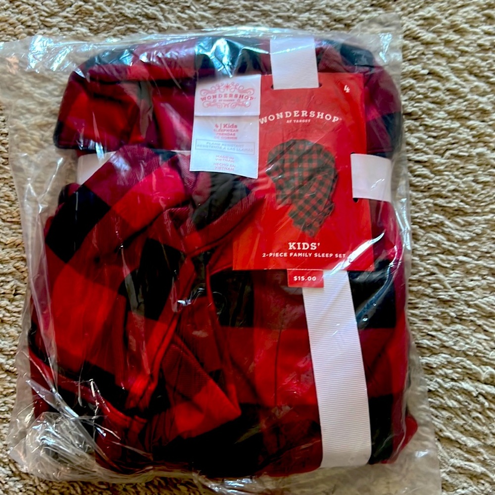 Black/red checkered pajamas